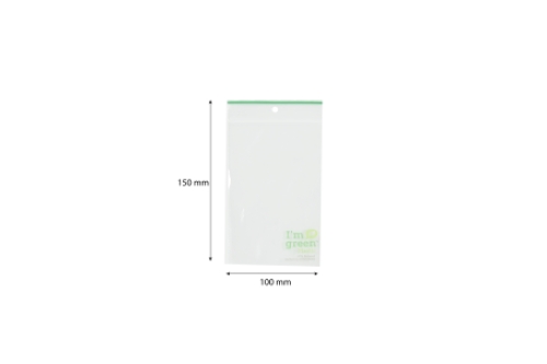 Druckverschlussbeutel BIO-LDPE (Zuckerrohr) 100 x 150 mm
